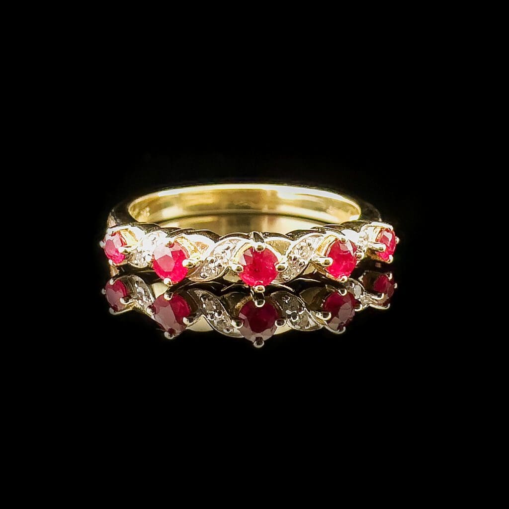 Ruby diamond band
