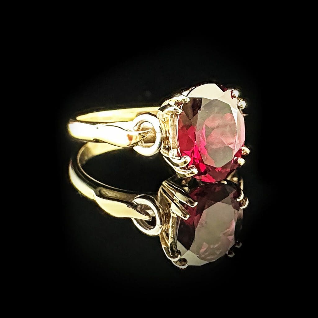 Rhodolite garnet ring - Image 3