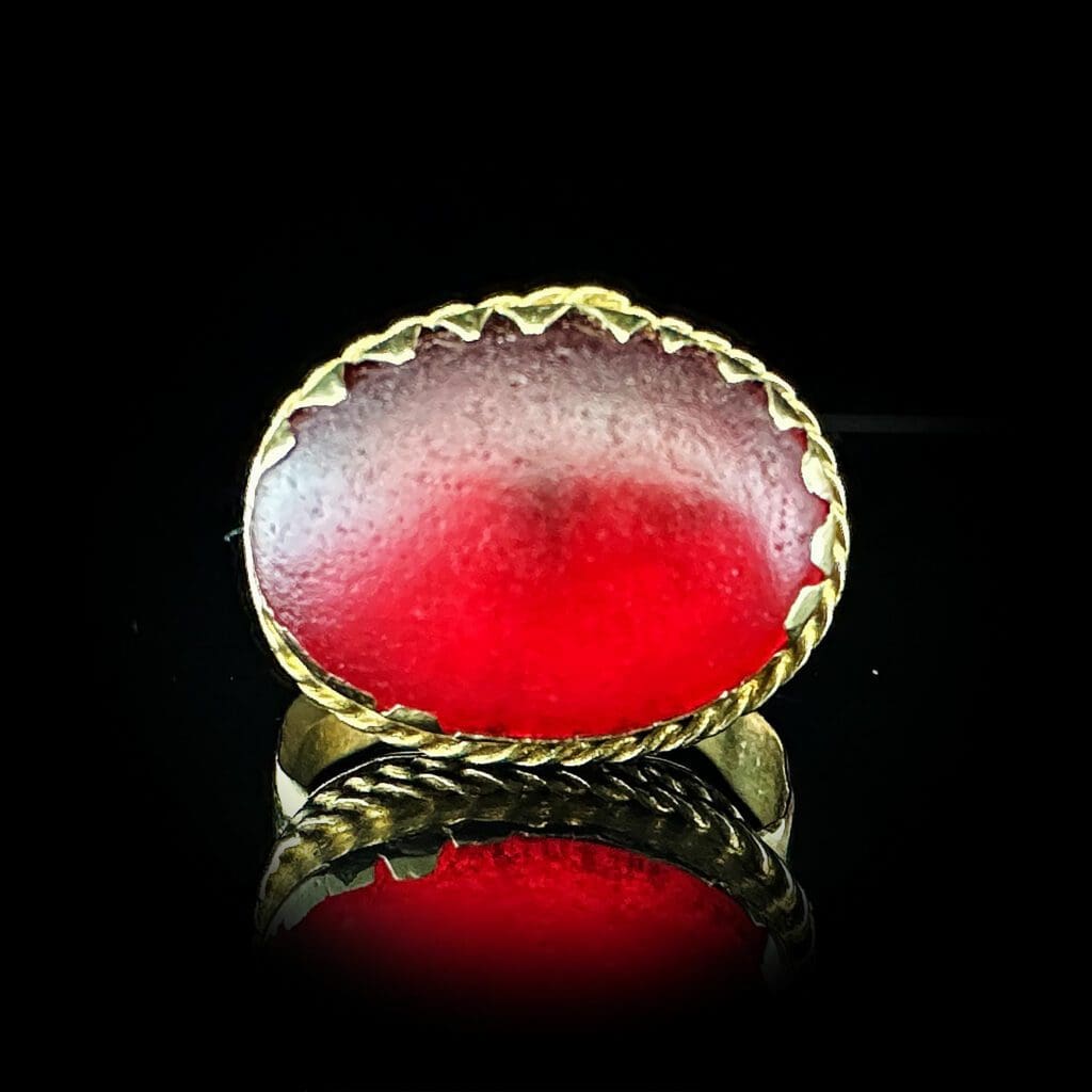 'Gypsy King'-Red stone Gypsy ring