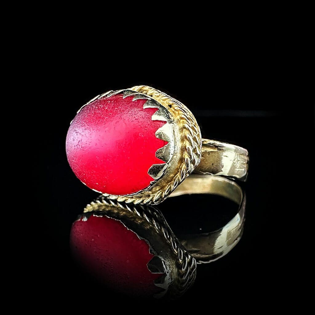 'Gypsy King'-Red stone Gypsy ring - Image 7