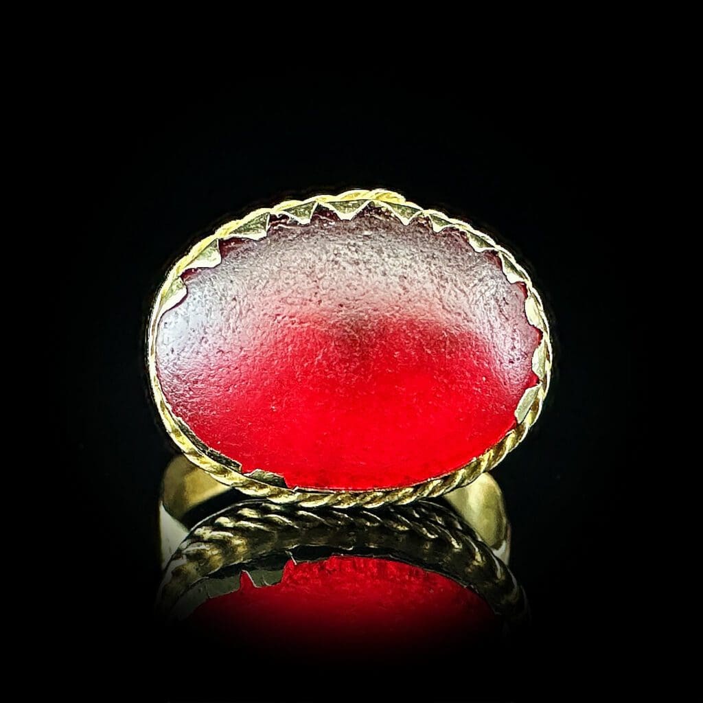 'Gypsy King'-Red stone Gypsy ring - Image 8