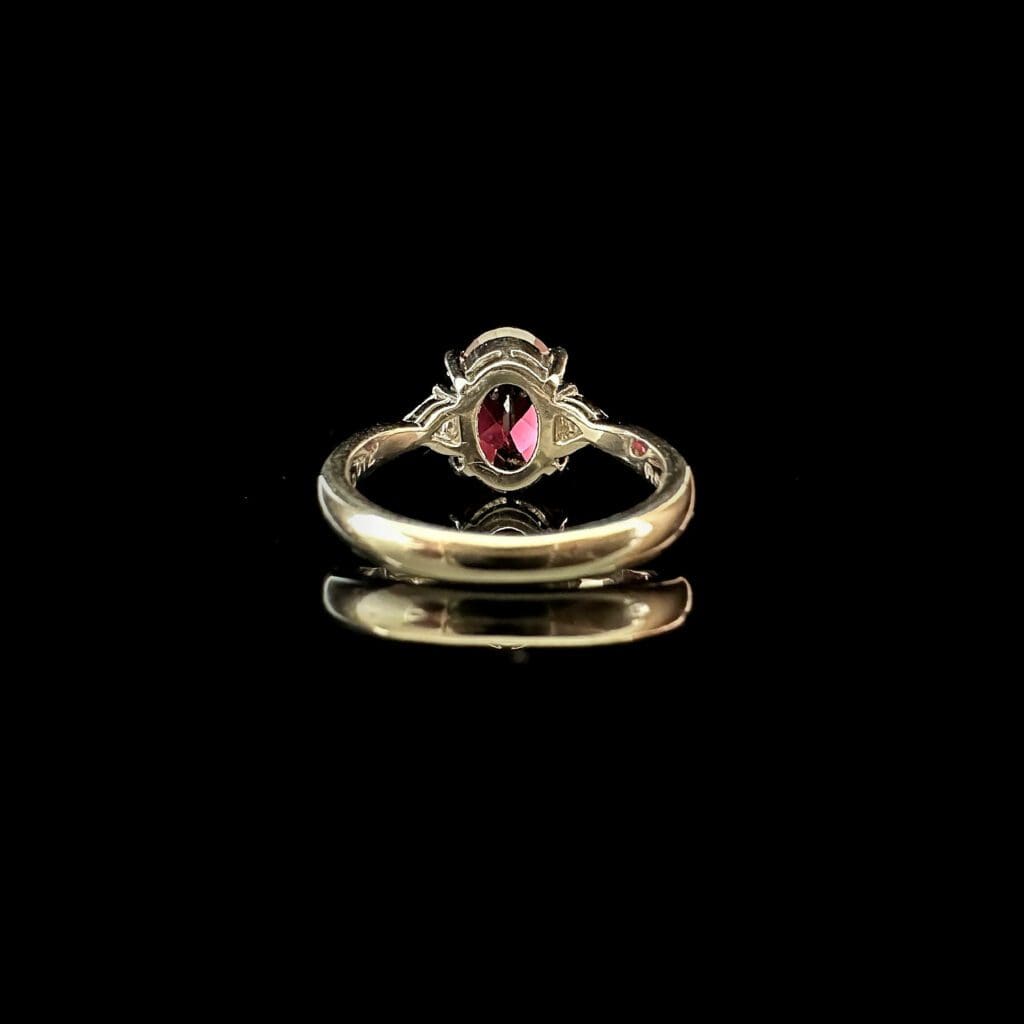 'Adeline'-Almandite garnet diamond platinum ring - Image 5