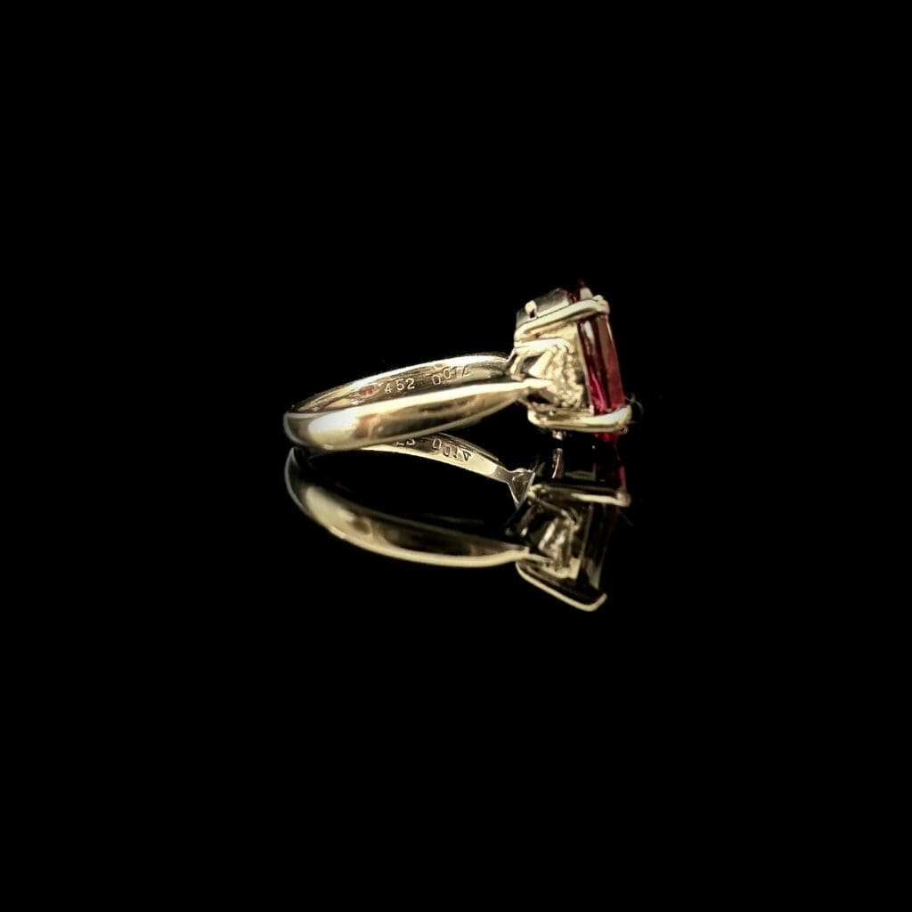 'Adeline'-Almandite garnet diamond platinum ring - Image 4