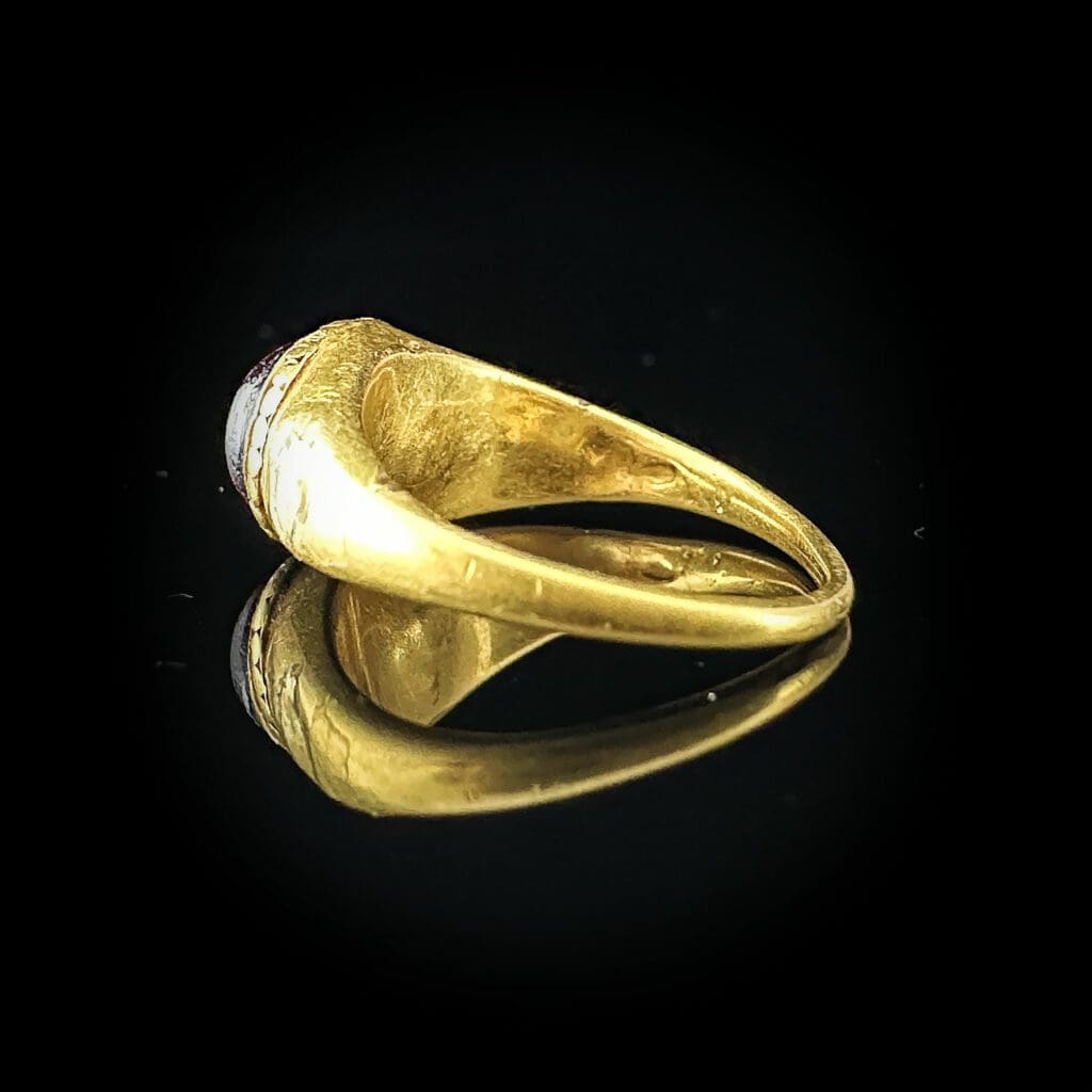 'Flavia'-Ancient Byzantine gold garnet ring circa 600 AD - Image 4