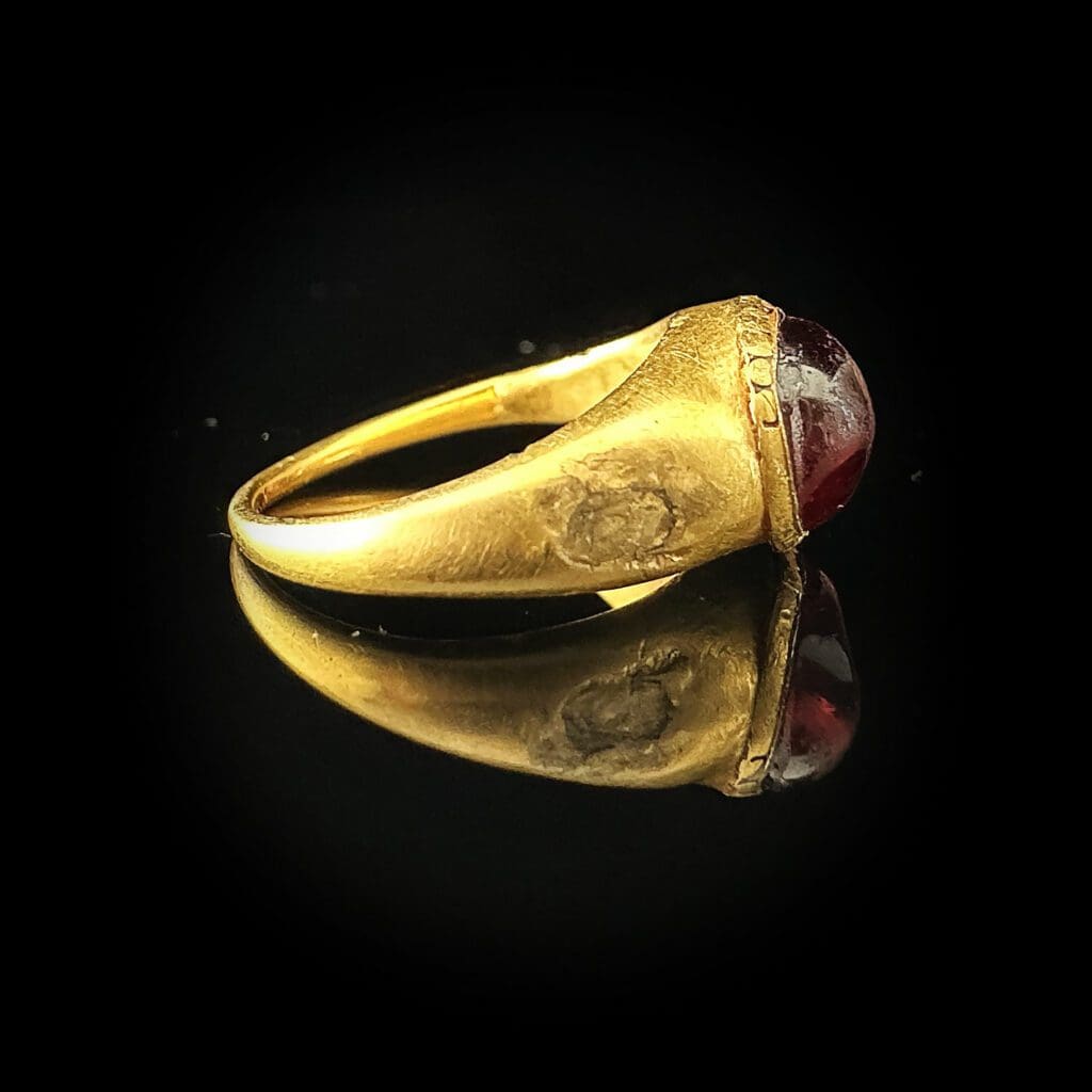 'Flavia'-Ancient Byzantine gold garnet ring circa 600 AD - Image 6