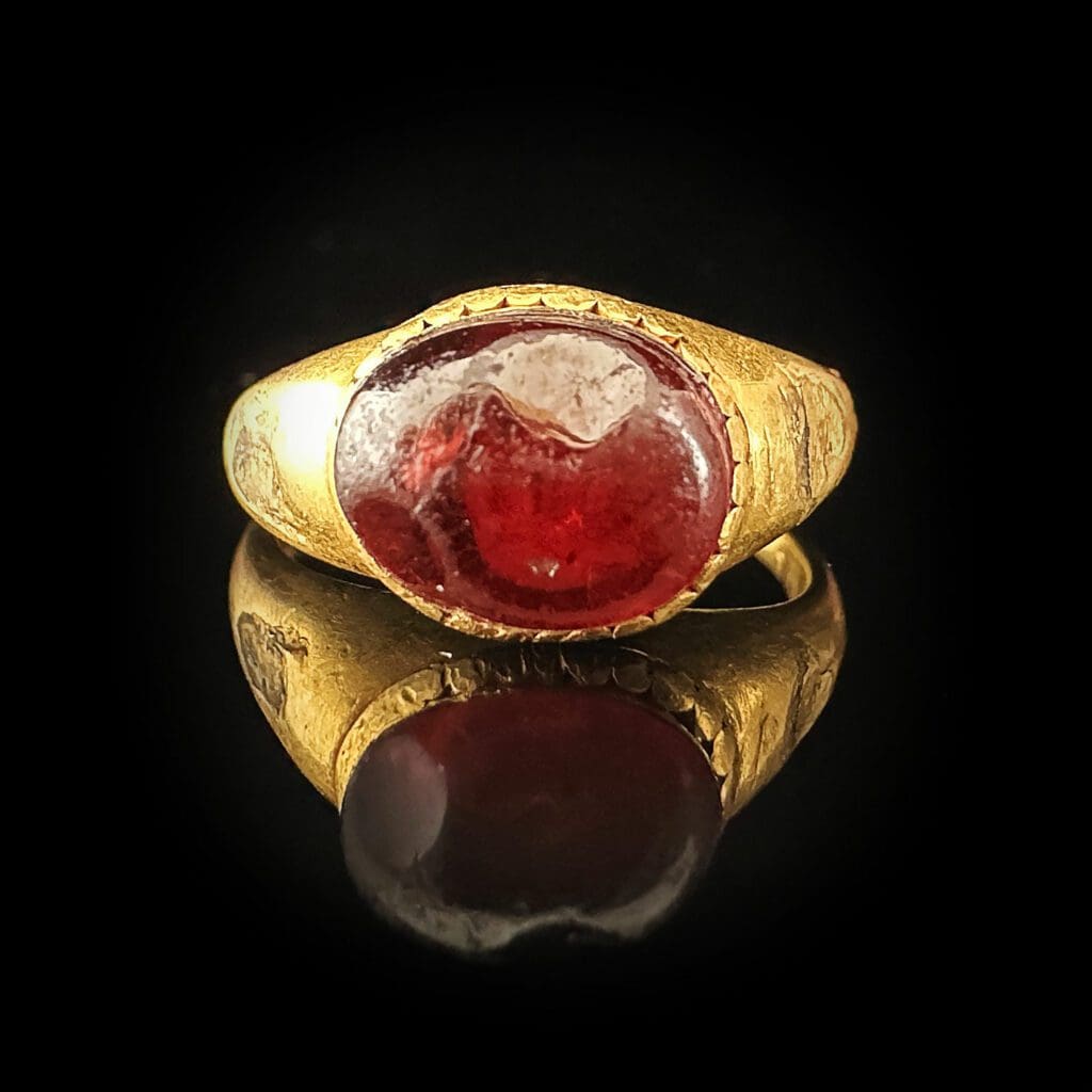 'Flavia'-Ancient Byzantine gold garnet ring circa 600 AD - Image 8