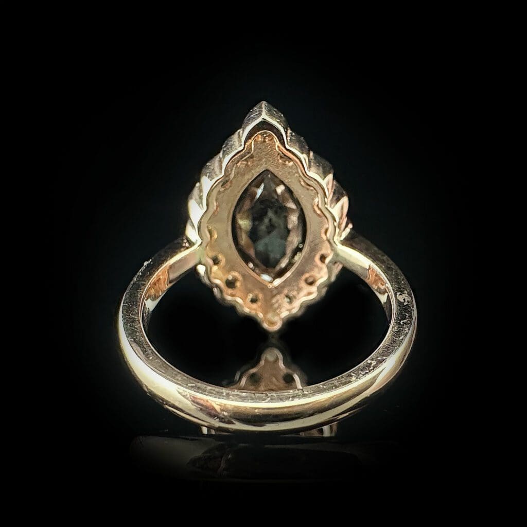 Marquise black diamond cluster ring - Image 6
