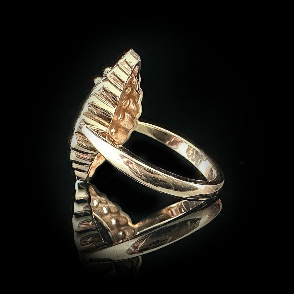 Marquise black diamond cluster ring - Image 7