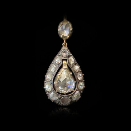 Antique Georgian teardrop diamond earrings