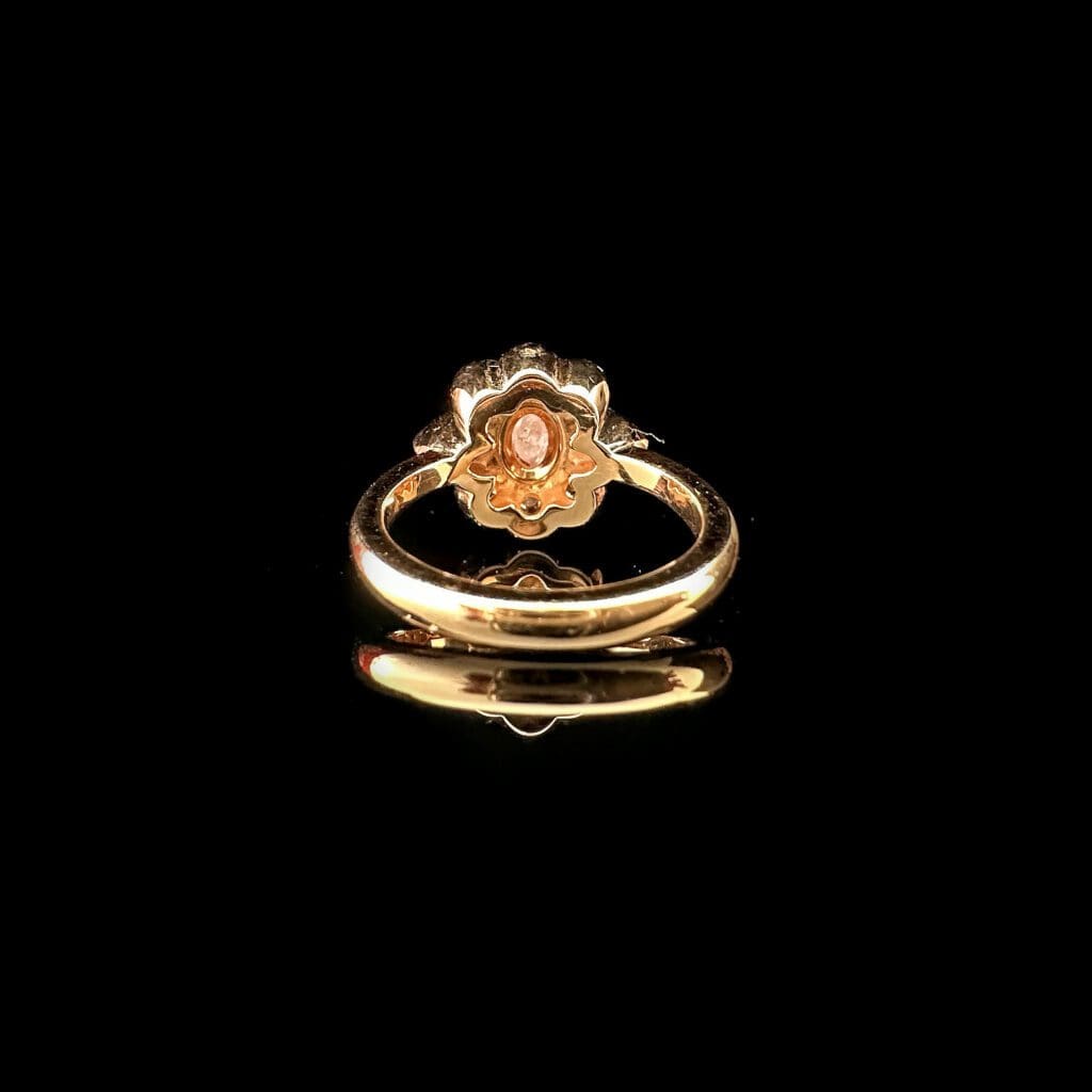 'Rosaflora'-Pink diamond rose cluster ring - Image 6