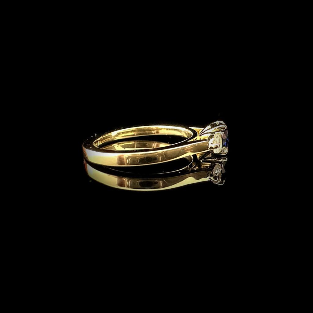 'Gemma'-Australian sapphire diamond handmade gold ring - Image 5