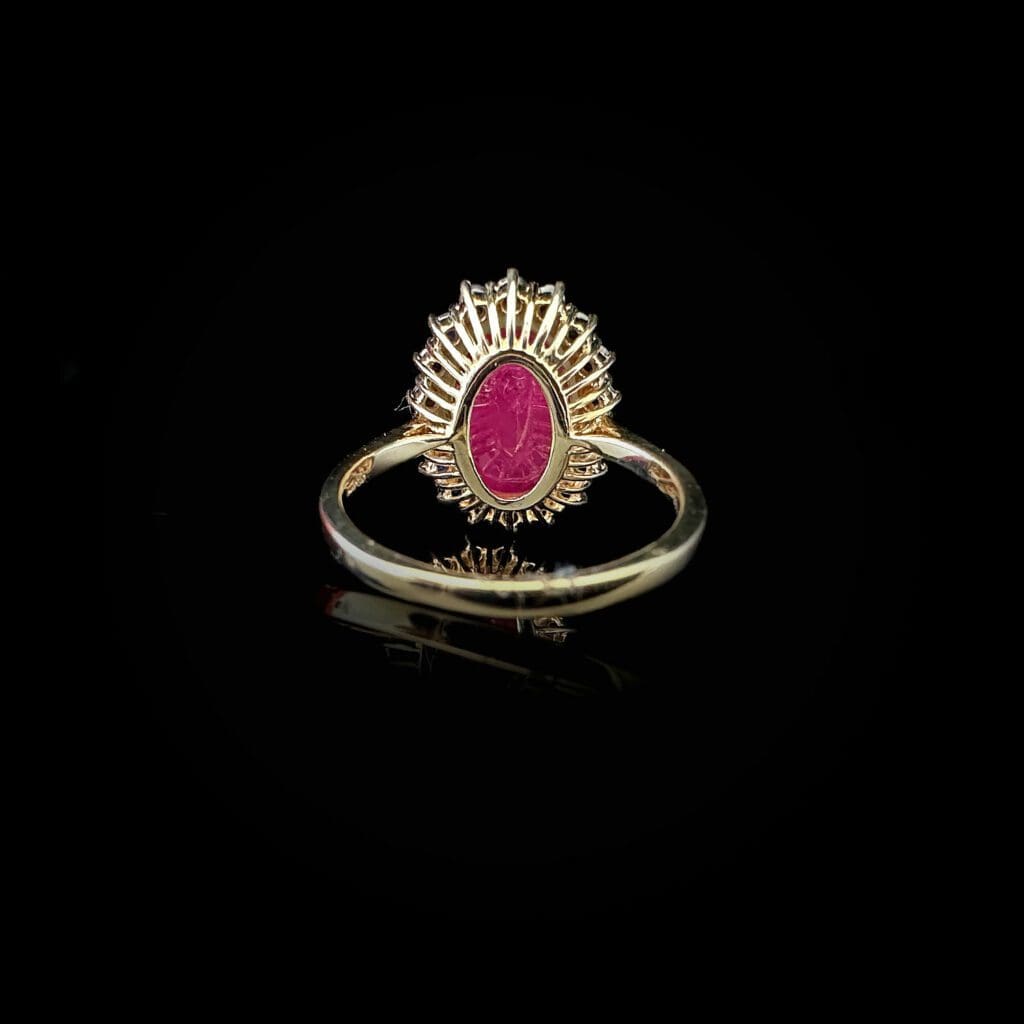 Rose gold ruby sapphire ring - Image 5
