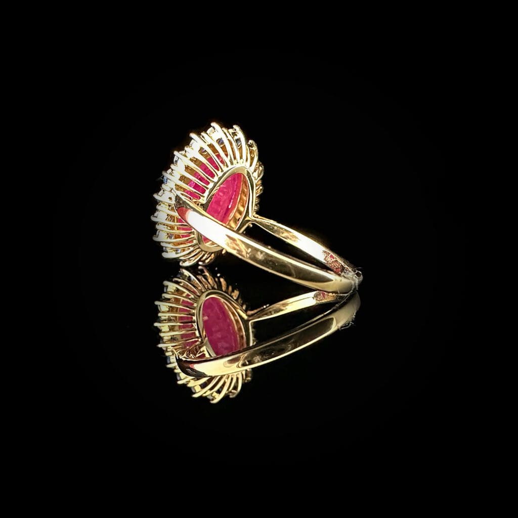 Rose gold ruby sapphire ring - Image 6
