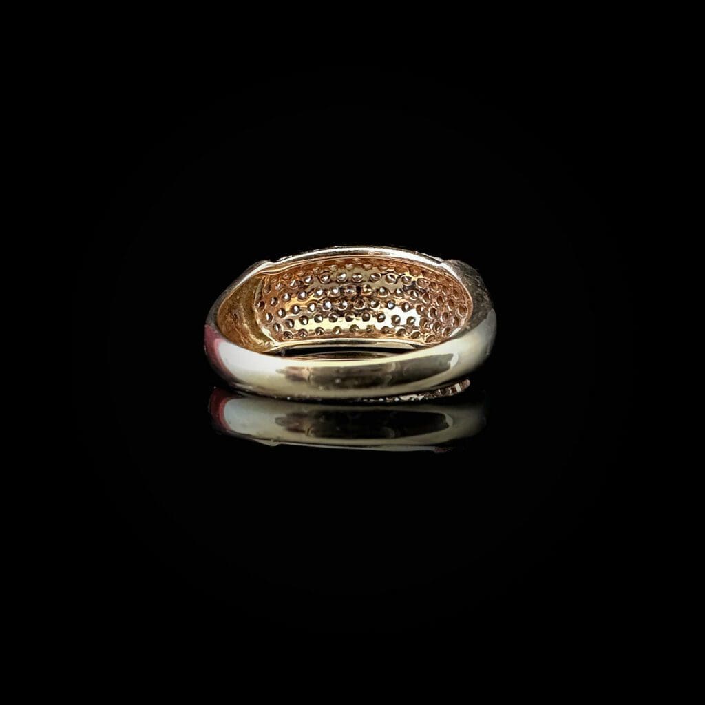 18K rose gold pave diamond ring - Image 4