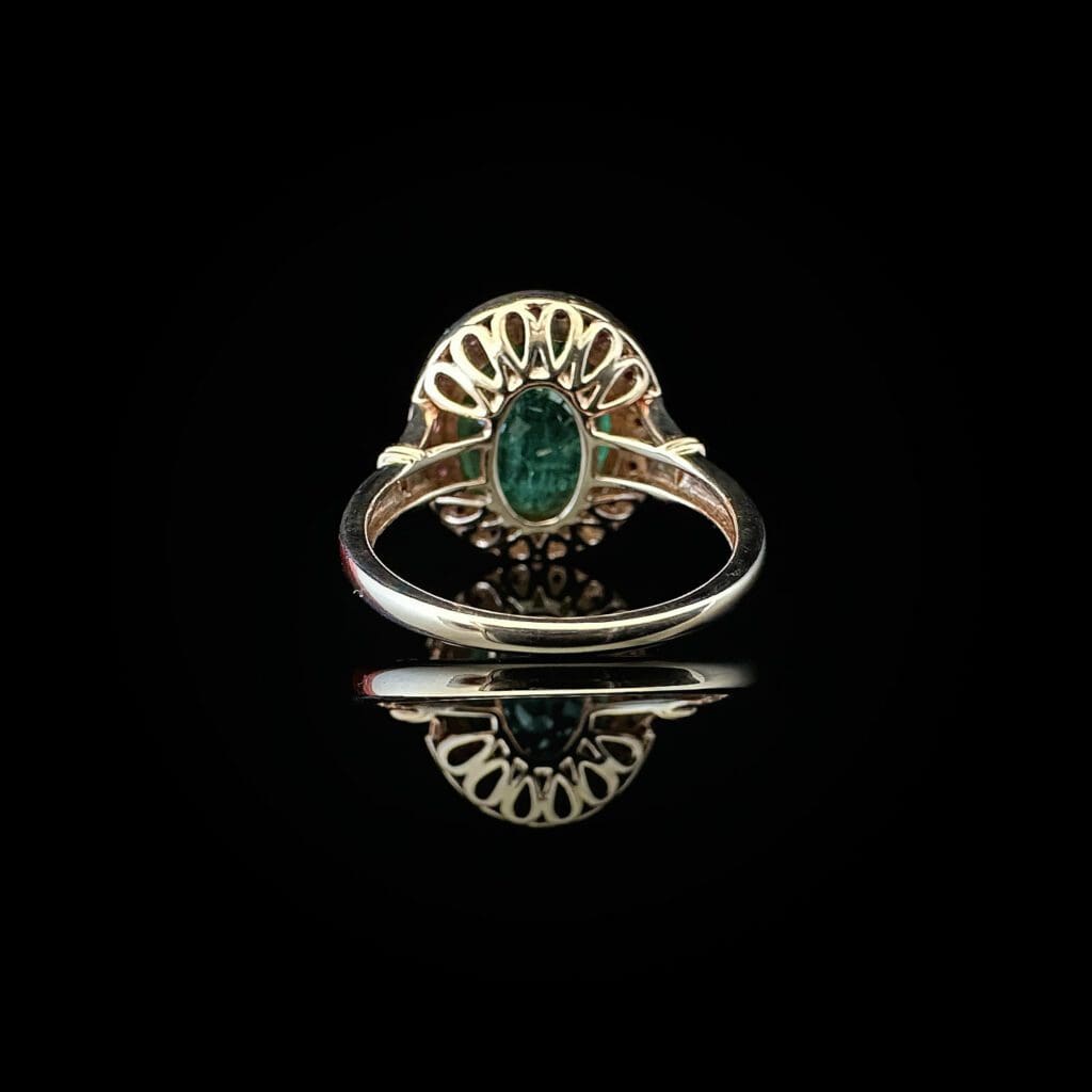 'Irena'-Emerald ruby diamond rose gold ring - Image 5