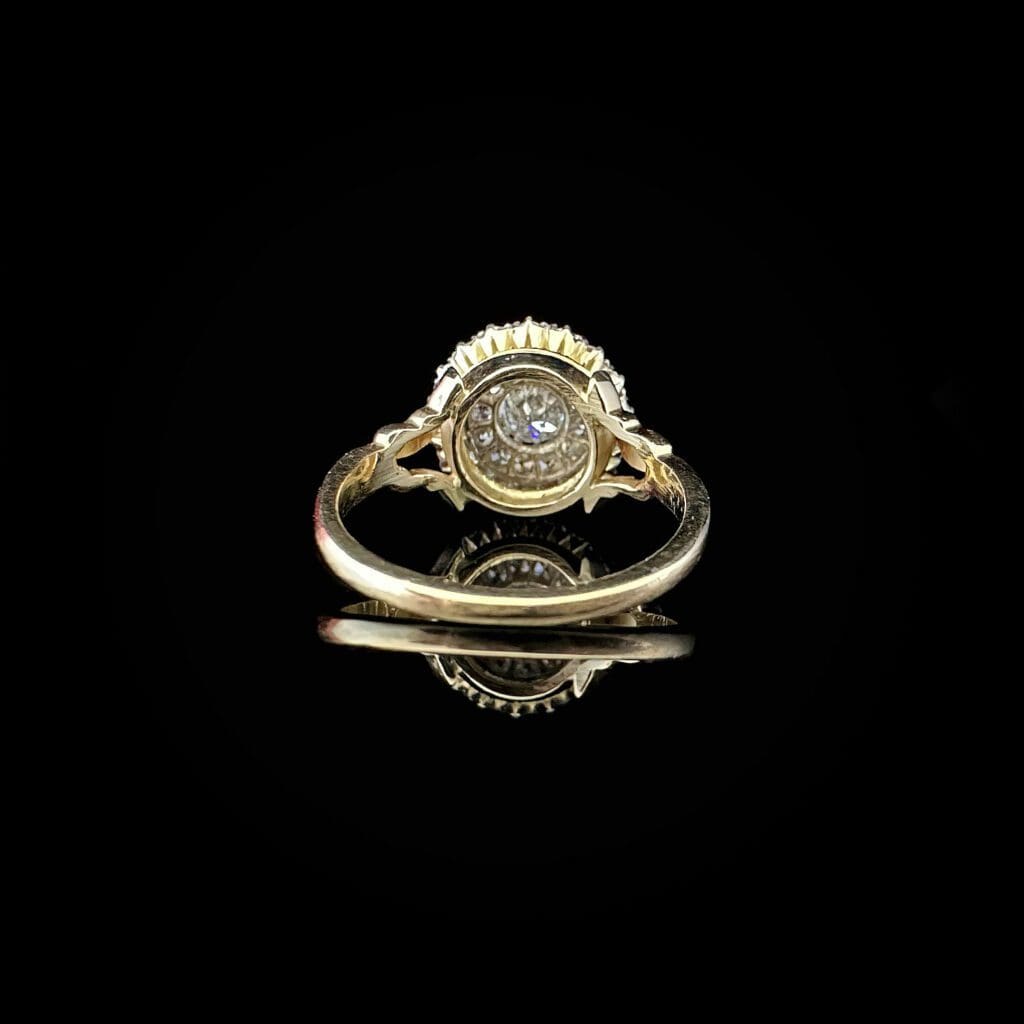 'Madeleine'-Antique round diamond cluster ring - Image 4