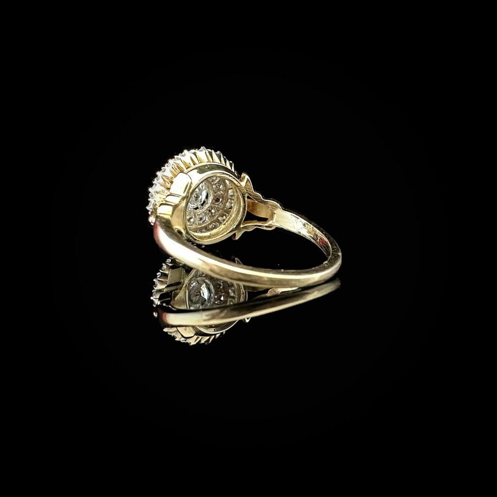 'Madeleine'-Antique round diamond cluster ring - Image 5