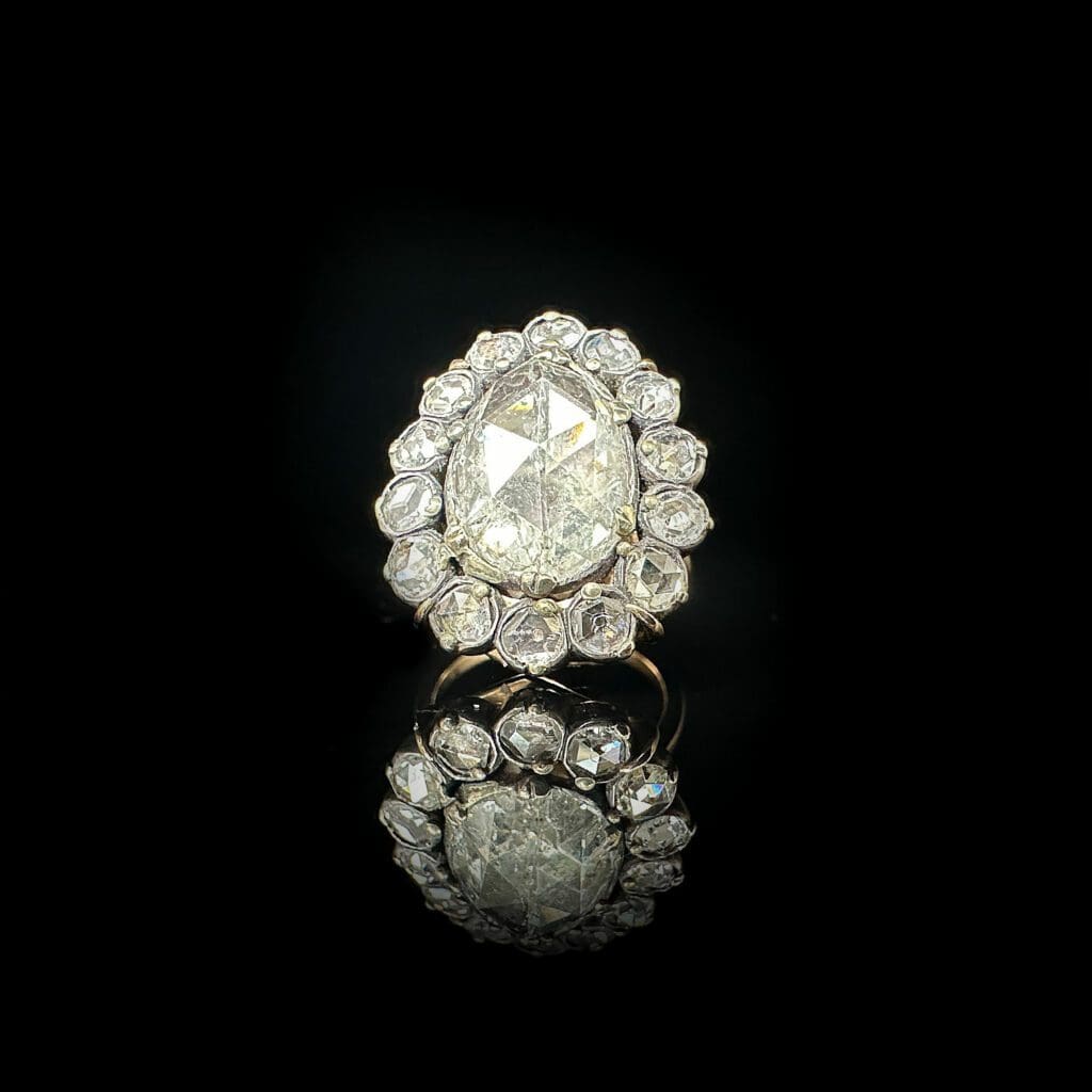 'Maximilian'-Three carat antique diamond cluster ring - Image 6