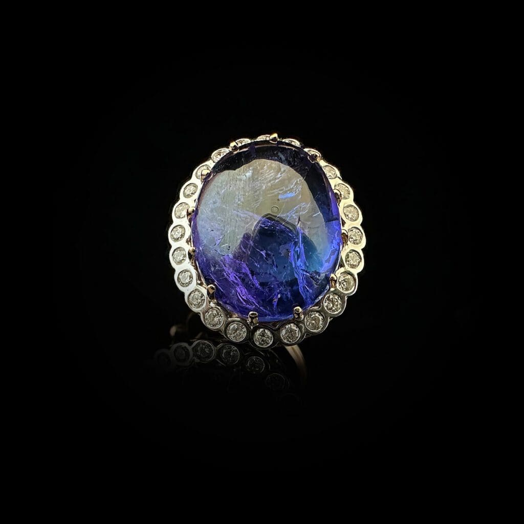 Tanzanite diamond dress ring - Image 2