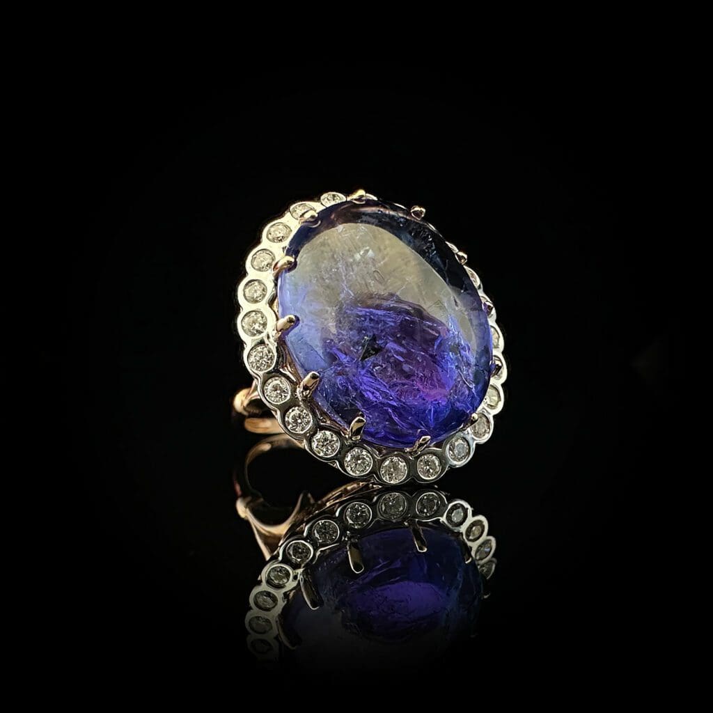 Tanzanite diamond dress ring - Image 3