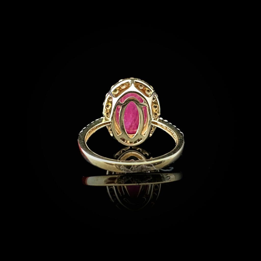 Ruby yellow sapphire diamond ring - Image 5