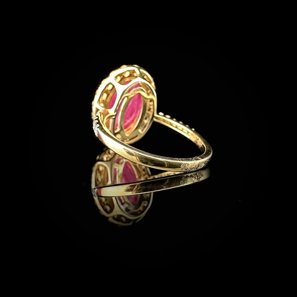 Ruby yellow sapphire diamond ring - Image 6