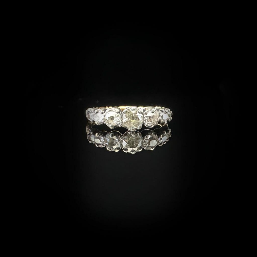 'Harriet'-Antique Georgian 7-stone diamond ring - Image 9