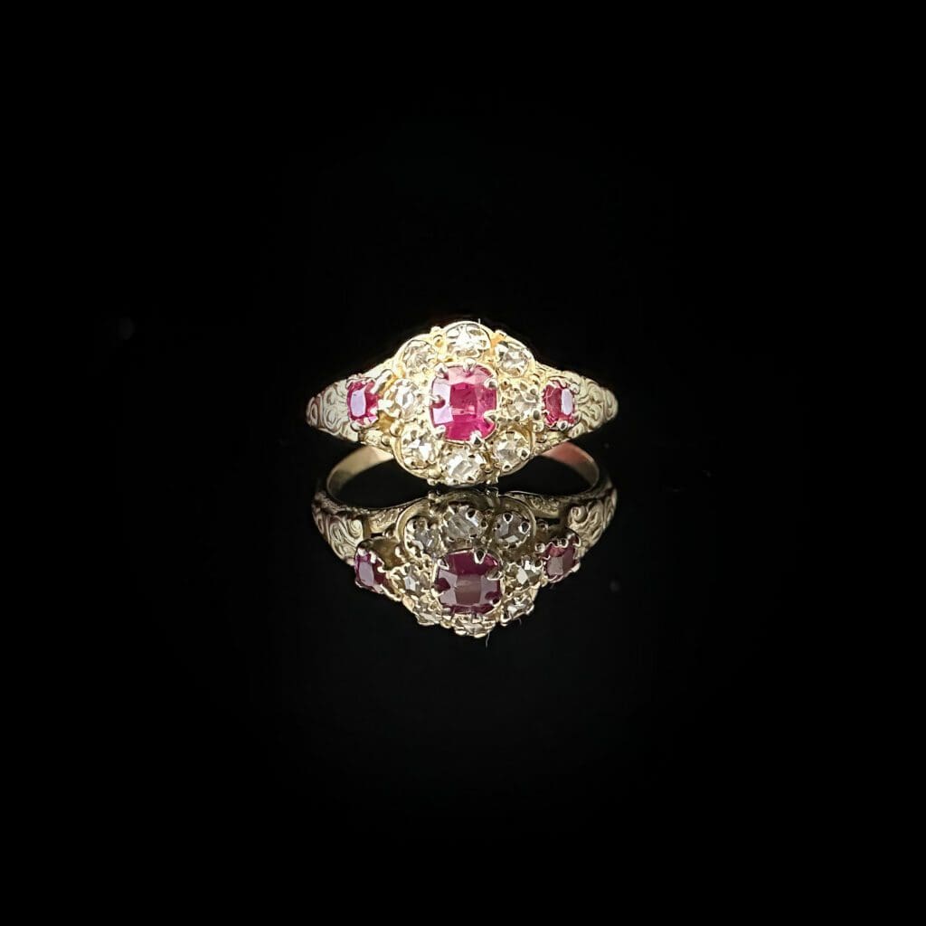 Victorian ruby and diamond ring - Image 2