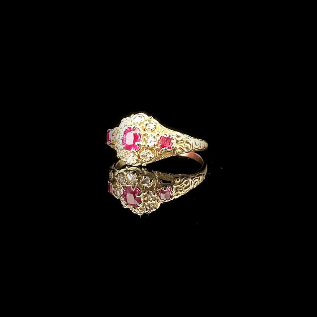 Victorian ruby and diamond ring - Image 7