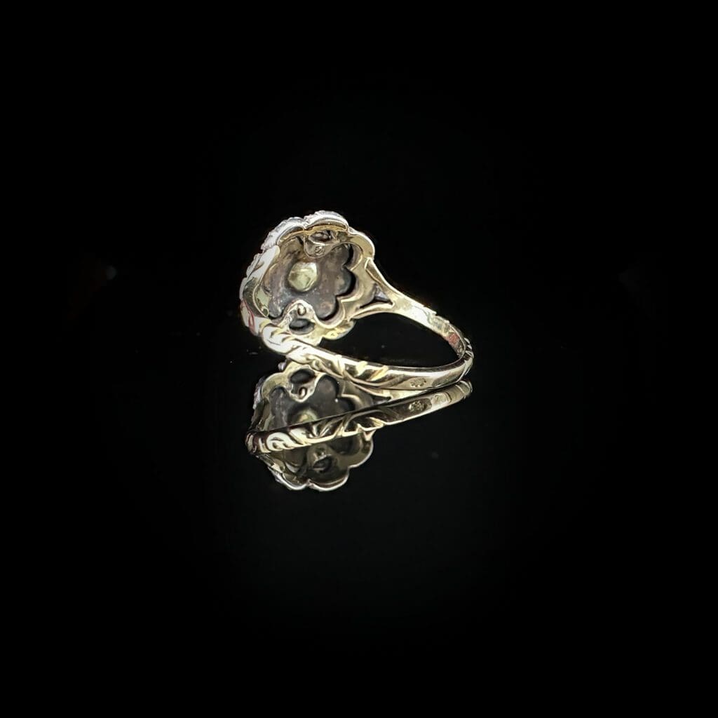 'Philomena'-Antique Georgian diamond flower cluster ring - Image 6