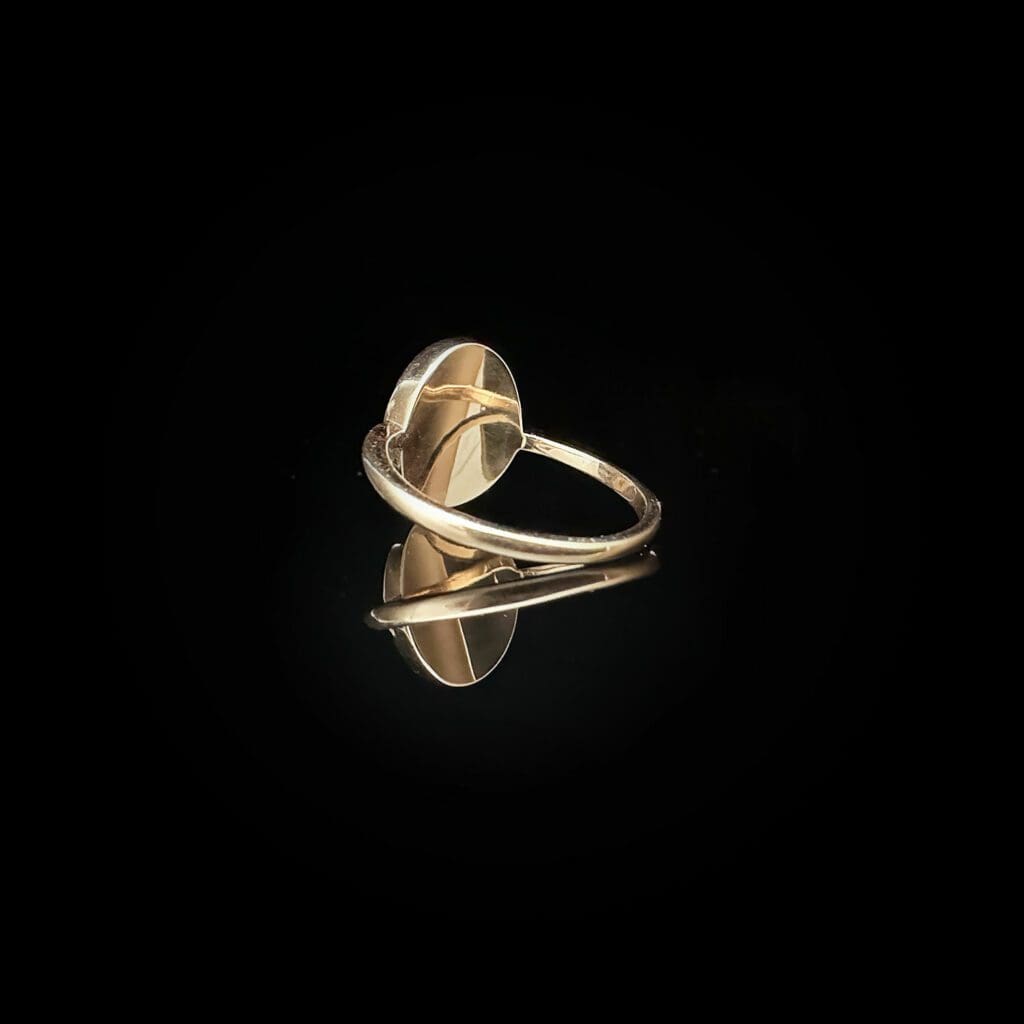 'Gloria'-Antique carbuncle garnet gold ring - Image 4