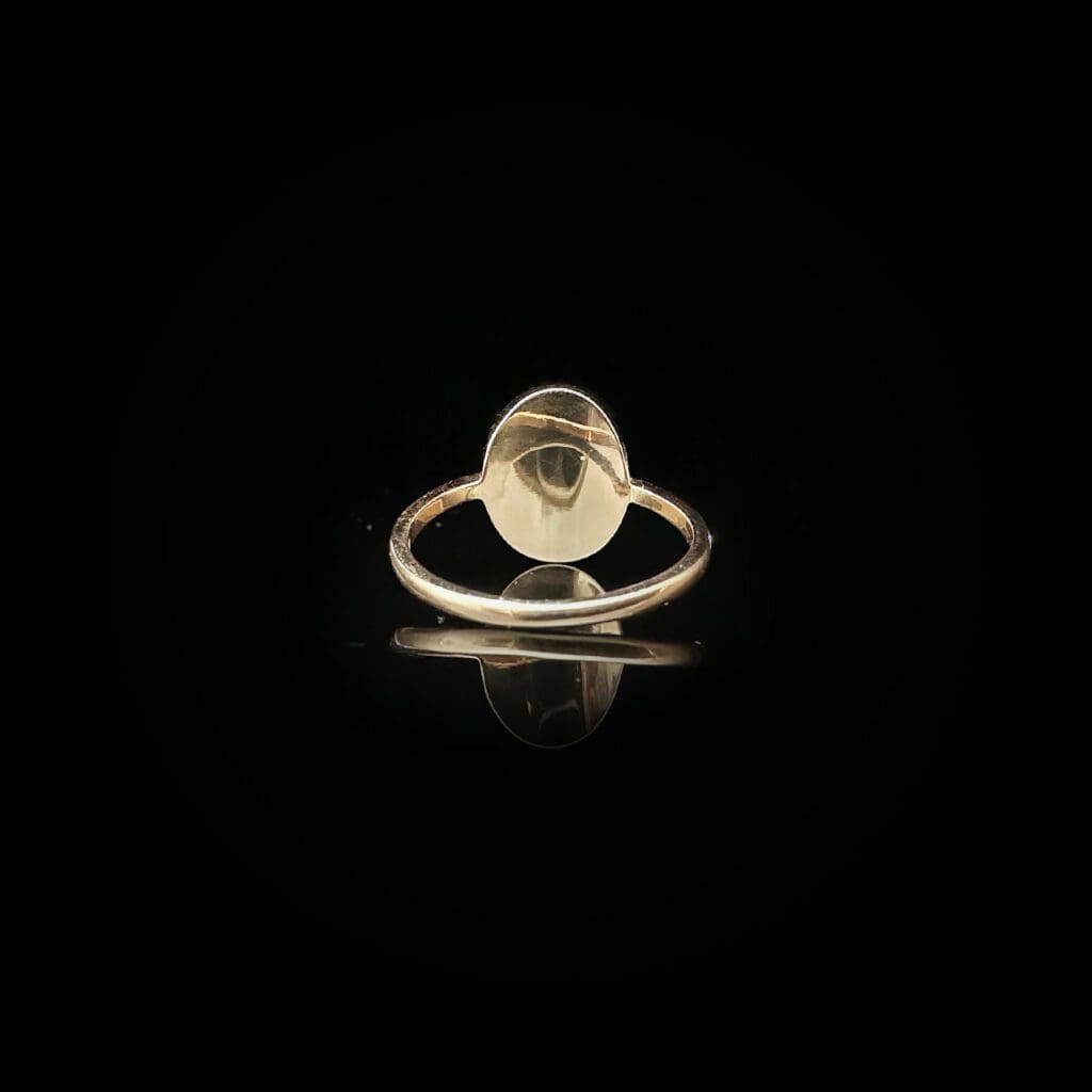 'Gloria'-Antique carbuncle garnet gold ring - Image 5