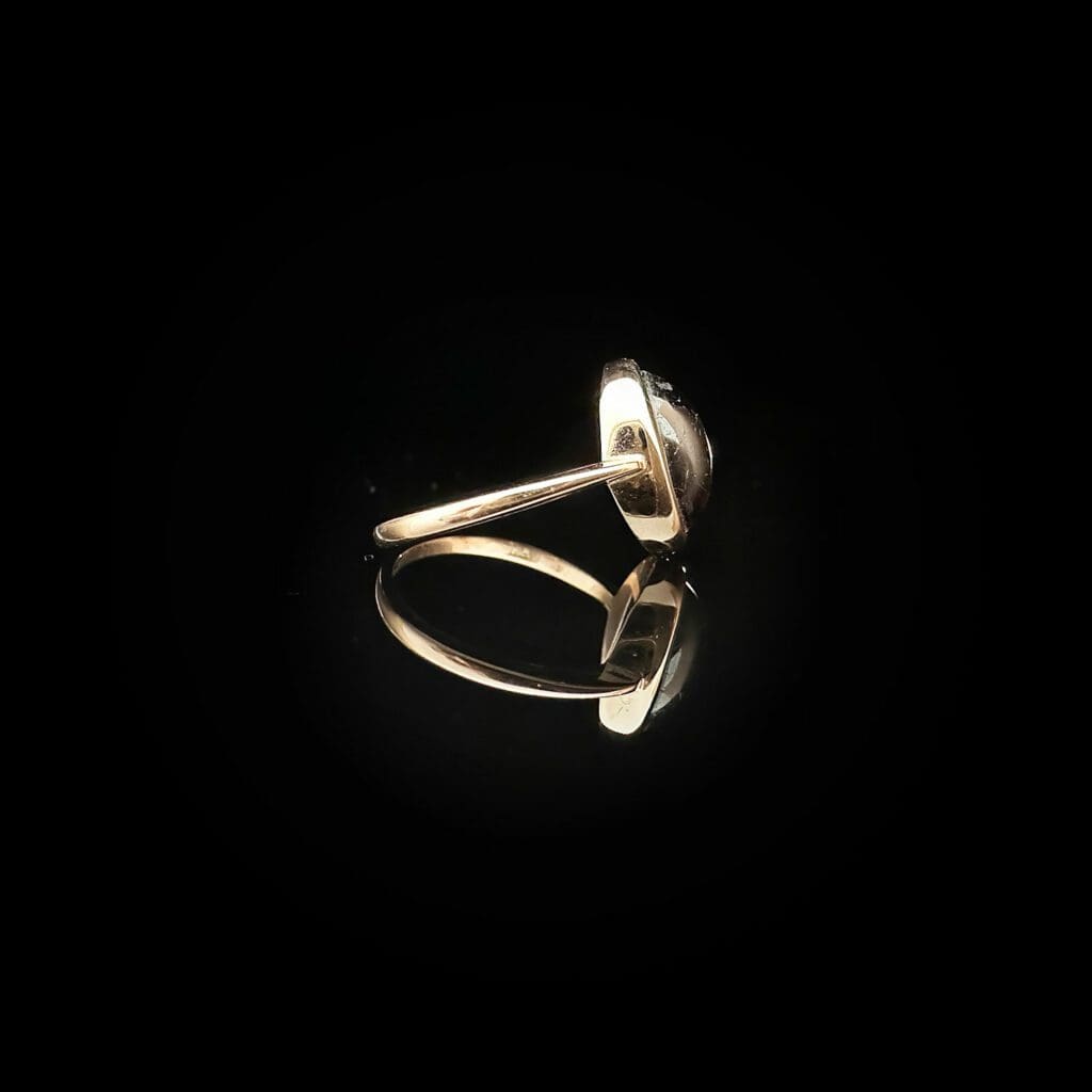 'Gloria'-Antique carbuncle garnet gold ring - Image 6