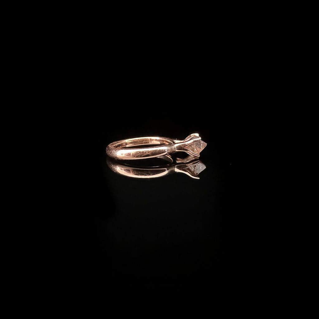 'Cleopatra'-natural diamond octahedron crystal rose gold ring - Image 4