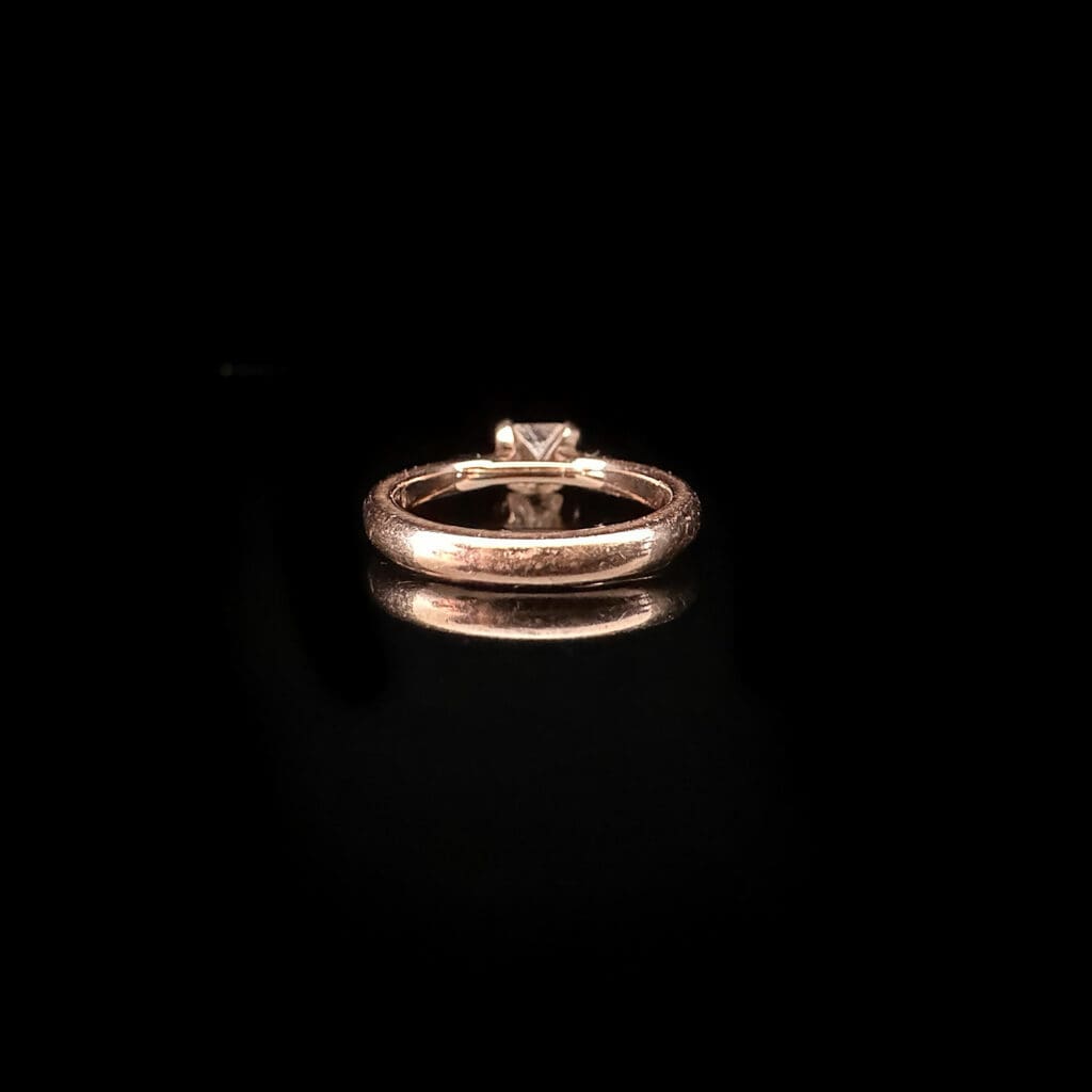 'Cleopatra'-natural diamond octahedron crystal rose gold ring - Image 5