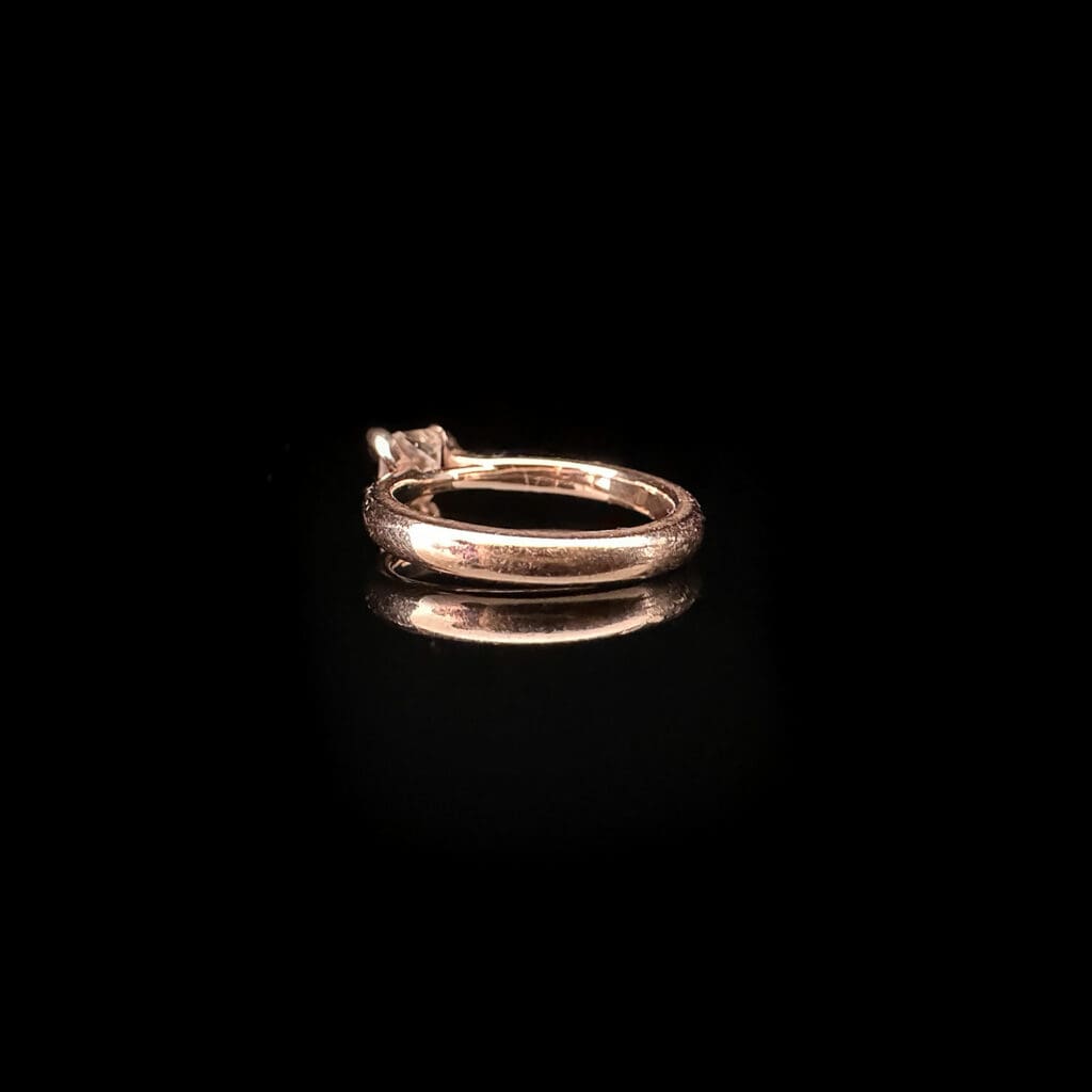 'Cleopatra'-natural diamond octahedron crystal rose gold ring - Image 6