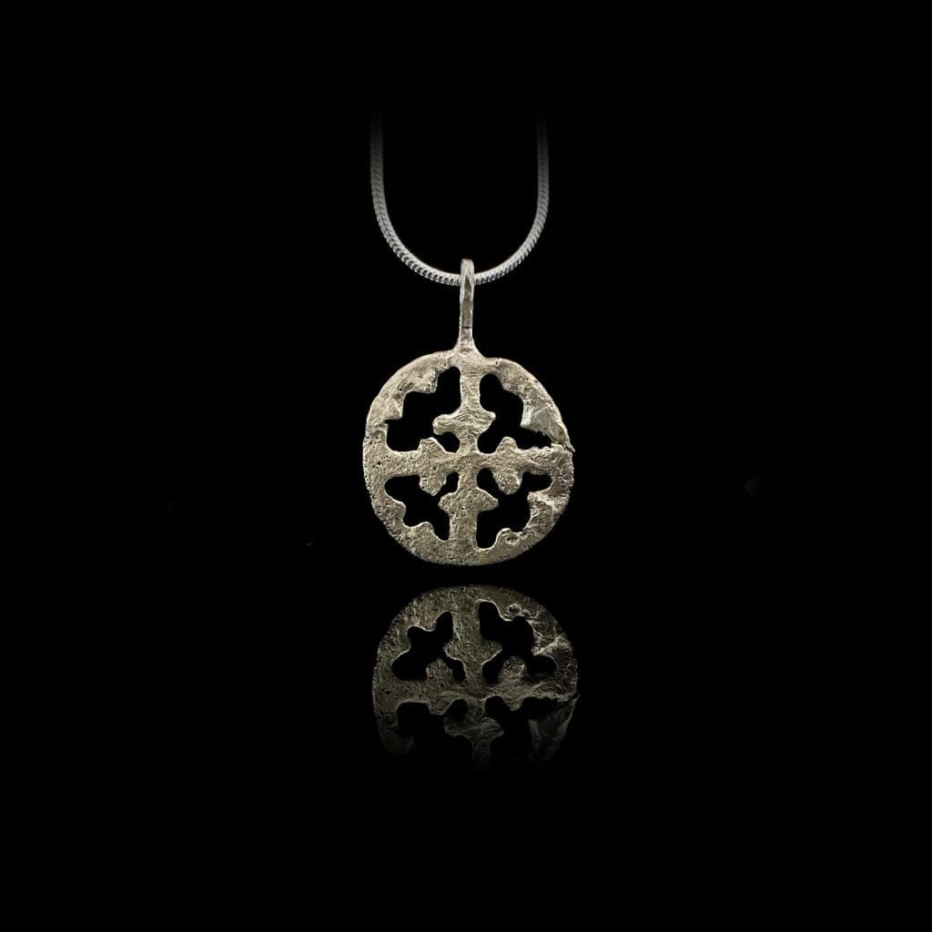 Silver Crusader's Cross Pendant 11th-13th century - Image 2