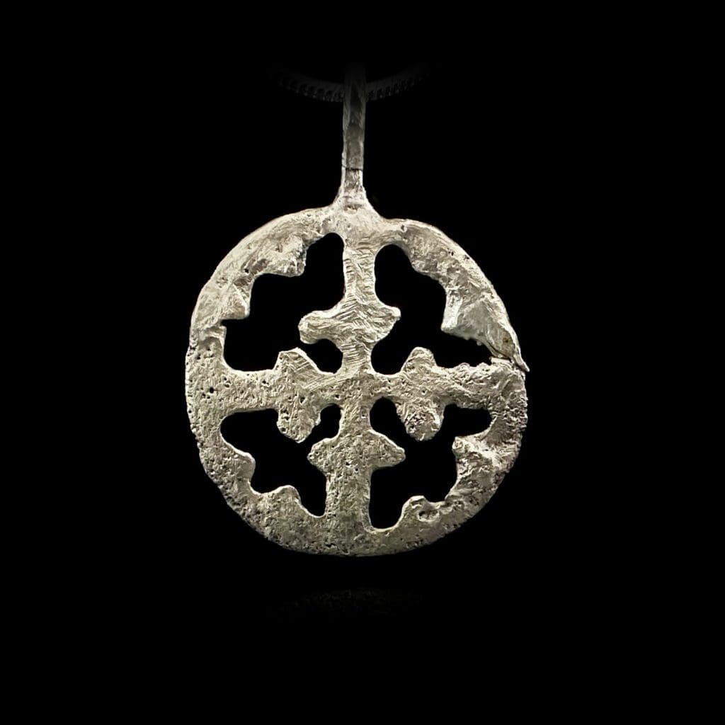 Silver Crusader's Cross Pendant 11th-13th century