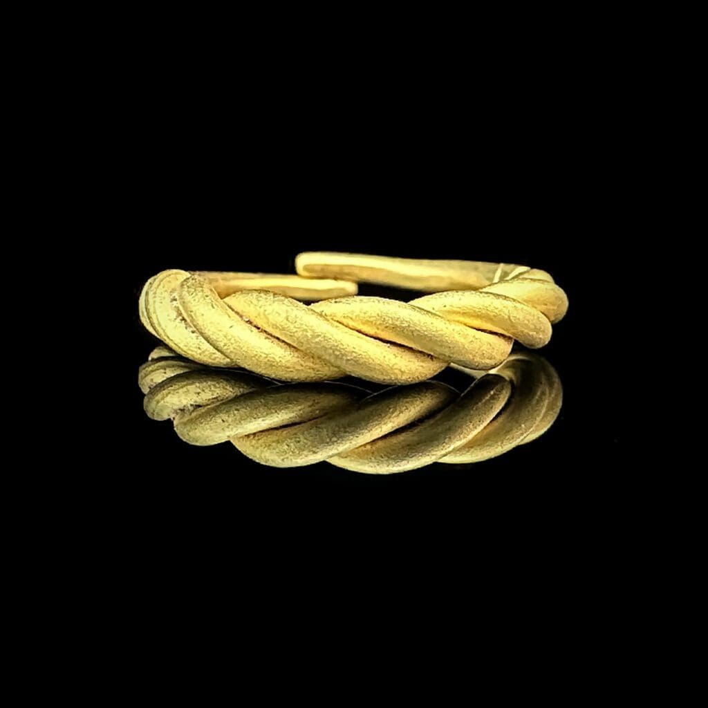 'Bjorn'-Medieval Viking twisted gold ring circa 800-1000 AD