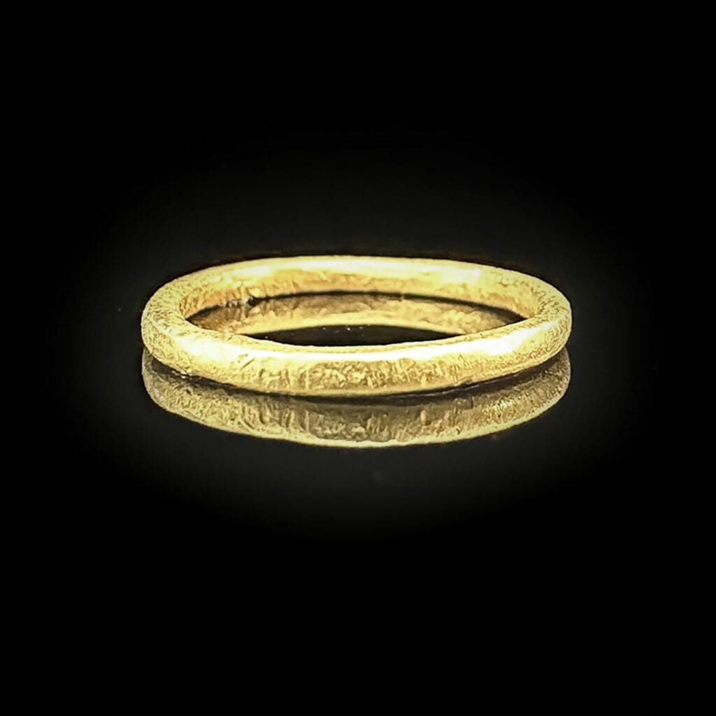 'Astrid'-Viking Saxon solid gold simple hoop ring circa 900 AD