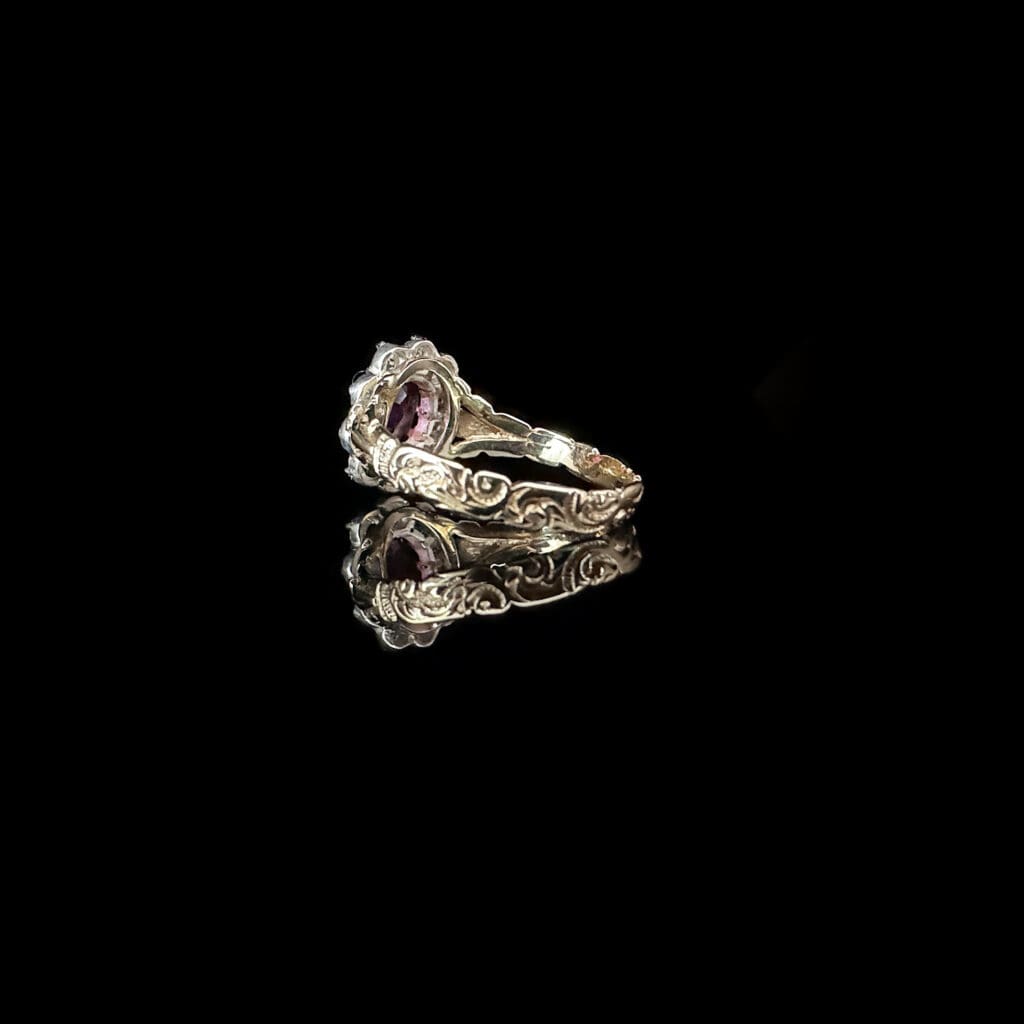 'Roberta'-Antique ruby and diamond cluster ring - Image 6